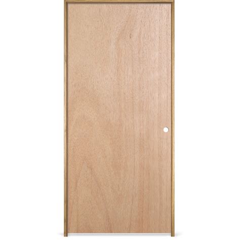 JELD-WEN Prehung Hollow Core Flush Lauan Interior Door (Common: 18-in x 80-in; Actual: 19.563-in ...