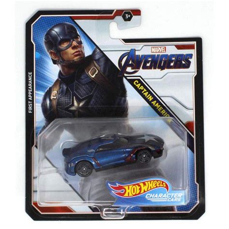 Carrinho Hot Wheels Capitão América Vingadores Avengers Mattel Toyshow Tudo de Marvel DC