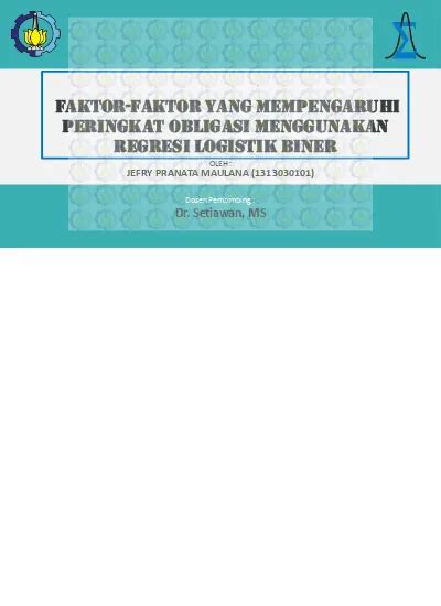 Faktor Faktor Yang Mempengaruhi PERINGKAT Obligasi Menggunakan Regresi