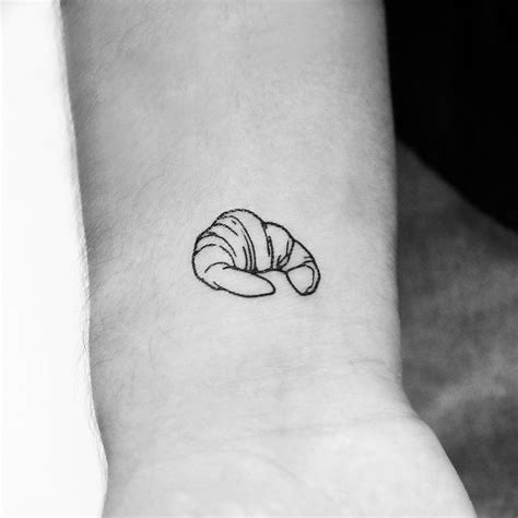 Croissant Temporary Tattoo Set Of 3 Etsy