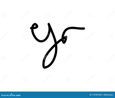 Y Letter Signature Logo Vector Illustration | CartoonDealer.com #110187440