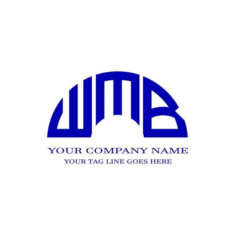 Wmb Letter Logo Creative Design With Vector Graphic 8654963 Vector Art