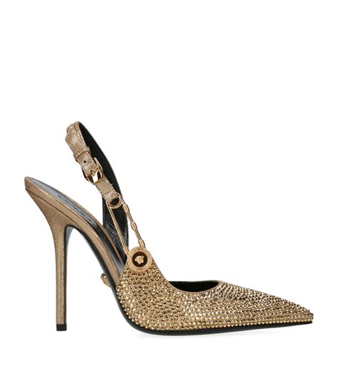 Versace Safety Pin Slingback Pumps 110 Harrods SA