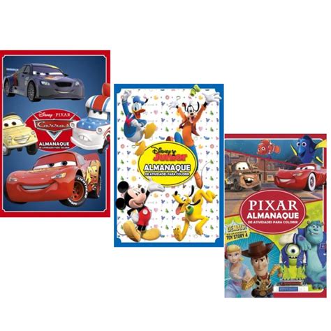 Kit 3 Livros Disney Atividades Para Colorir Sortidos Shopee Brasil