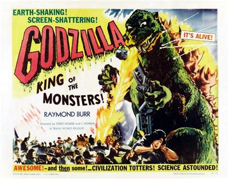 Godzilla King Of The Monsters 1956 Usa Poster Movie Monsters