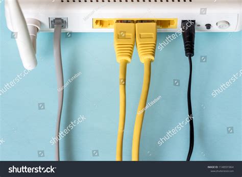 Connect Ethernet Cable Wireless Router On Stock Photo 1148591864 ...