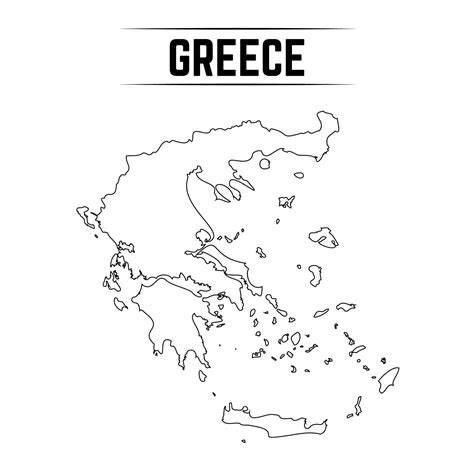 Outline Simple Map of Greece 3087752 Vector Art at Vecteezy