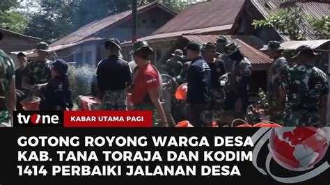 Kodim Bersama Warga Bahu Membahu Perbaiki Akses Jalan Penghubung