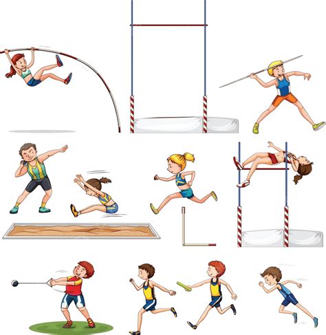 Different Kind Of Track And Field Sports Illustration Hammer Throwing