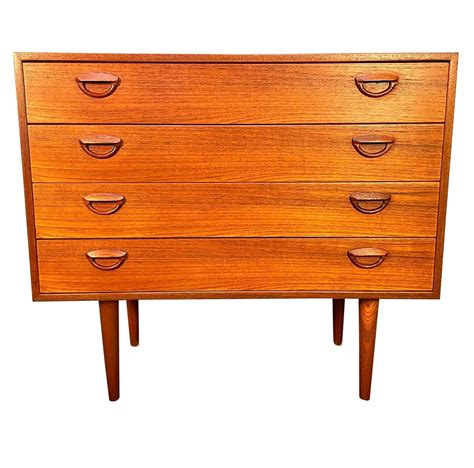 Mid Century Modern Danish Style Teak Chest Of Drawers Chest Of