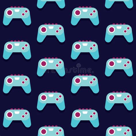 Seamless Gamepad Pattern Vector Stock Vector Illustration Of Pattern