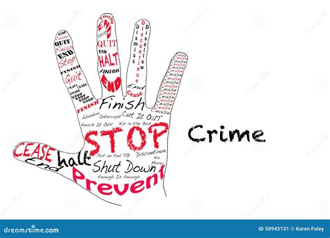 Stop Crime Stock Illustration Image 50945131