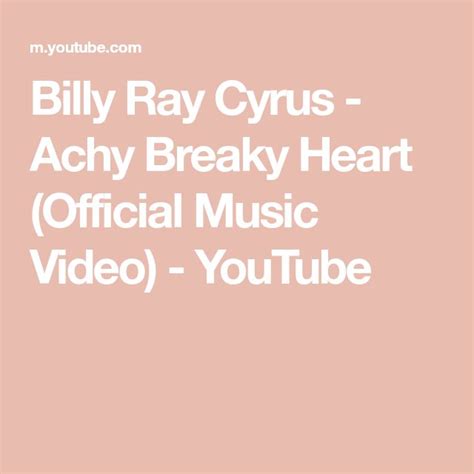 Billy Ray Cyrus - Achy Breaky Heart (Official Music Video) | Billy ray ...