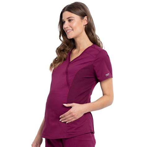 Maternity Mock Wrap Top Wine Ww688