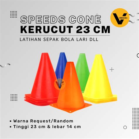 Jual Cone Kerucut Latihan Sepak Bola Futsal Pembatas Jalan Speeds Cm