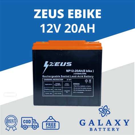 Jual Aki VRLA 12V 20Ah Sepeda Listrik Ebike Zeus Battery Shopee Indonesia