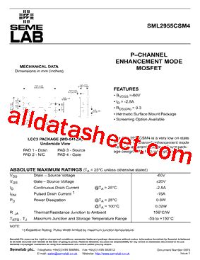 Sml Csm Datasheet Pdf Seme Lab