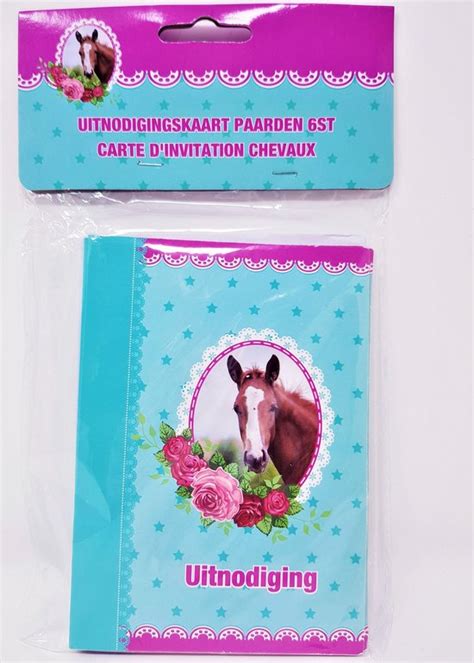 Paarden Uitnodigingen Kinderfeestje Verjaardag Stuks Bol