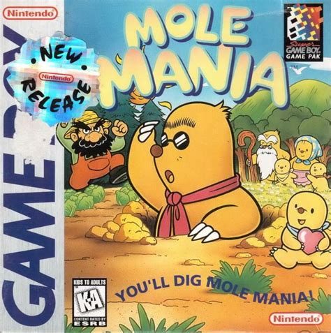 Cover Art Or Packaging Material From Mole Mania 1996 Mobygames Gameboy Nintendo Games