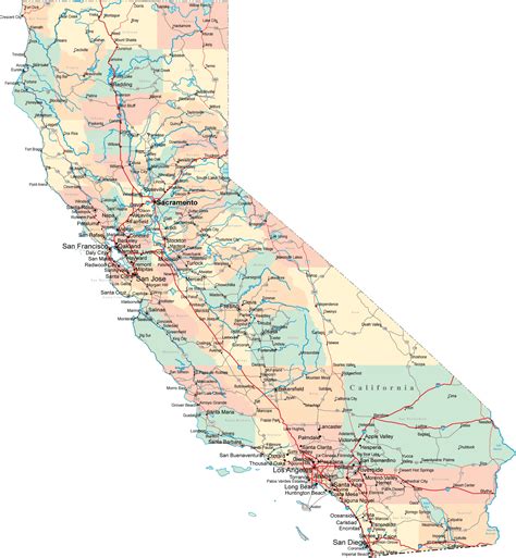 California Road Map • Mapsof.net