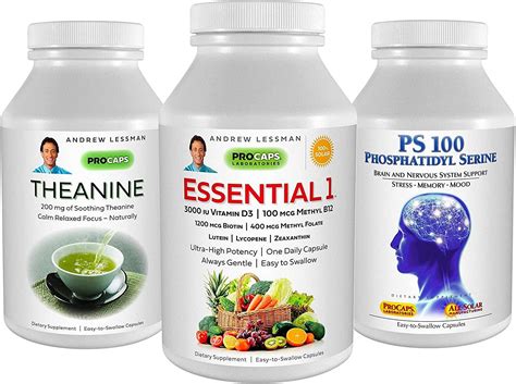 Andrew Lessman 3 Product Brain Support Bundle 360 Capsules Each Of