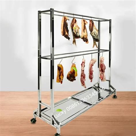 Factory Metal Stainless Steel 201 304 Meat Hanging Rack Frame Shelf For