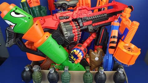 Box Of Toys Nerf Guns Megalodonalphahawkthunderhawkhyperfire Elite