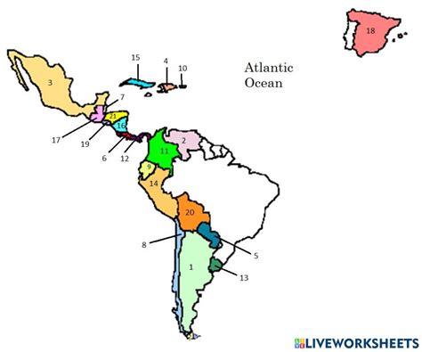 Spanish Speaking Countries Map Worksheet Spanish Teaching Resources