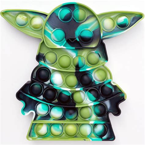 Buy Baby Yoda Pop Fidget Sensory Toy Push Pop Bubble Sensory Fidget