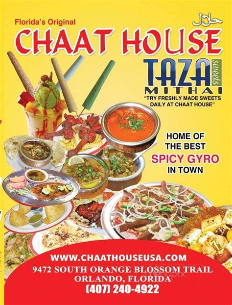 Menu Of Chaat House In Orlando FL 32837