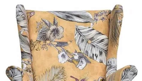 Fotel Uszak Skandynawski Loki Flowers Home Design