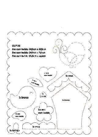 30 Ideas De Tendencias Molde De Casinha De Passarinho Em Eva Para