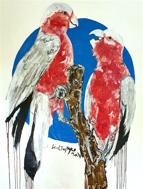galahs  blue original art aarte network
