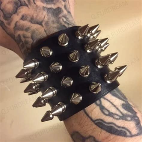 Pulsera G Tica Con Remaches De Espiga Para Hombre Pulsera De Estilo