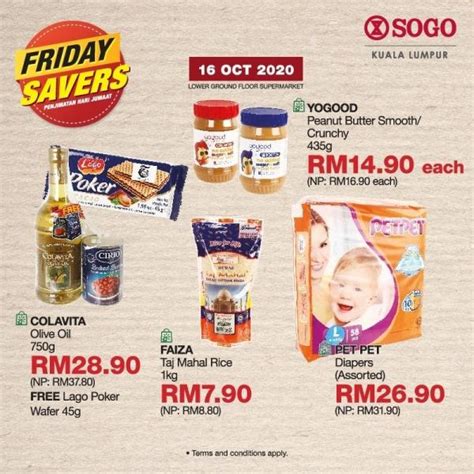 SOGO Kuala Lumpur Supermarket Friday Savers Promotion 16 Oct 2020