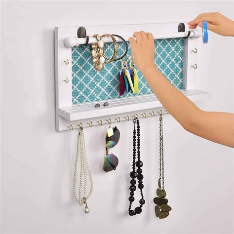 Jewelry Organizer Wall Mounted Mesh Learn Along With Me