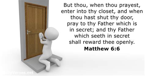 Matthew 6:6 - Bible verse (KJV) - DailyVerses.net