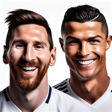 Premium Photo | Lionel Messi and Ronaldo Smile