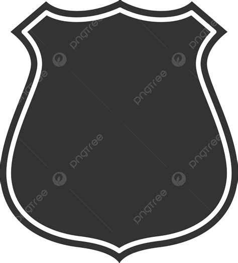 Badgeemblem Glyph Icon Policeman Police Banner Vector Policeman