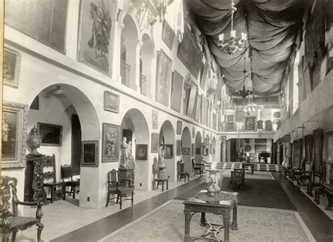 vintage image of Spanish art gallery in Mission Inn