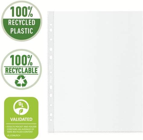 Esselte 100 Recycled Premium Koszulka Pp Groszkowa 100 Mic A4 Maxi