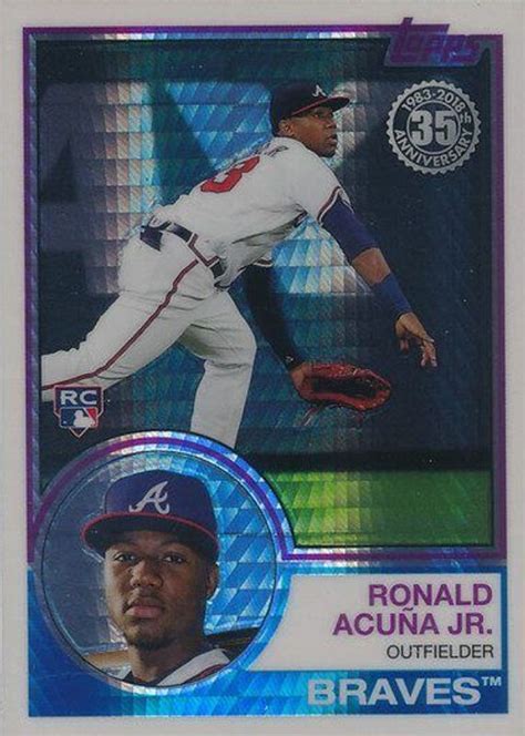 Ronald Acuna Jr 2018 Topps Silver Pack 101 1983 Chrome Promo Update