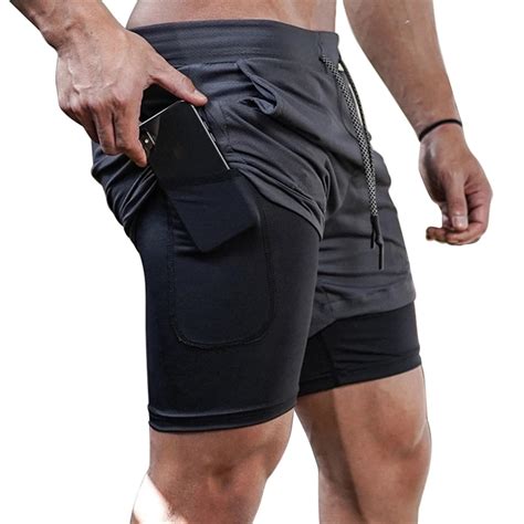 XBTCLXEBCO - XBTCLXEBCO Men's Athletic Shorts Gym Back Zipper Pocket ...