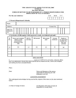 Fillable Online The Assam Value Added Tax Rules Form See