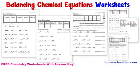 Free Printable Balancing And Classifying Chemical Equations Worksheets Worksheets Library