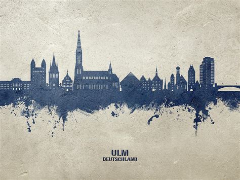 Ulm Germany Skyline #09 Digital Art by Michael Tompsett | Pixels