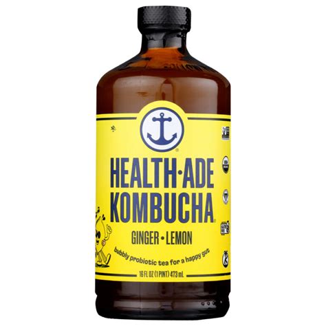 Health Ade Organic Kombucha Ginger Lemon 16oz Westview Corner Grocery