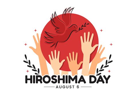 Hiroshima Day Vector Illustration On 6 August With Peace Dove Bird And