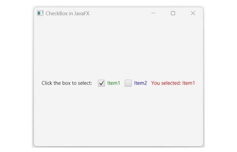 Javafx Checkbox