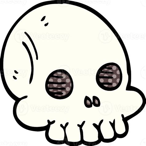 Cartoon Doodle Halloween Skull 44972955 Png